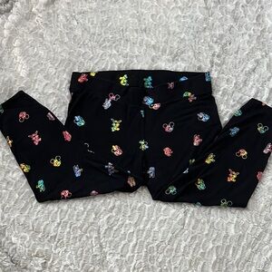 Disney Black capri Leggings with Rainbow Print